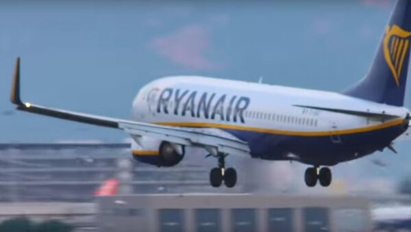 Самолет Ryanair врезался в стаю чаек в Барселоне  - Sputnik Беларусь
