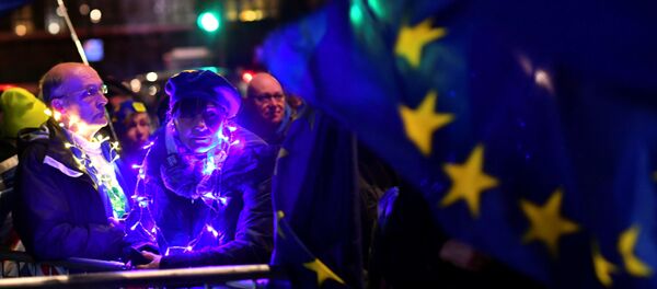 Демонстранты в Лондоне - Sputnik Беларусь