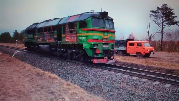 Возгорание локомотива грузового состава  - Sputnik Беларусь