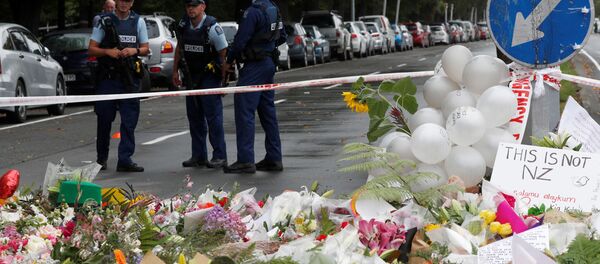 Сотрудники полиции на месте теракта в Новой Зеландии - Sputnik Беларусь