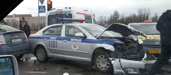 Место ДТП в Бресте Место ДТП в Бресте - Sputnik Беларусь