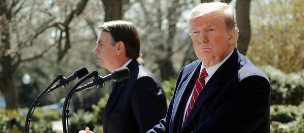 Президент США Трамп провел пресс-конференцию с президентом Бразилии Болсонаро в Белом доме в Вашингтоне - Sputnik Беларусь