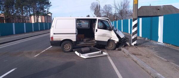 Место ДТП в Брагине - Sputnik Беларусь