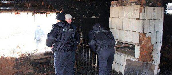 Место пожара в деревне Тимоново - Sputnik Беларусь