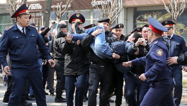 Акция протеста в Алматы, Казахстан, 22 марта 2019 года - Sputnik Беларусь