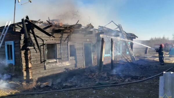 Пожар в Ганцевичском районе, где погиб мужчина - Sputnik Беларусь