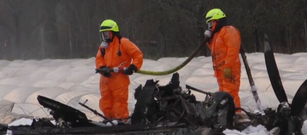 Кадры с места крушения самолета совладелицы S7 - Sputnik Беларусь