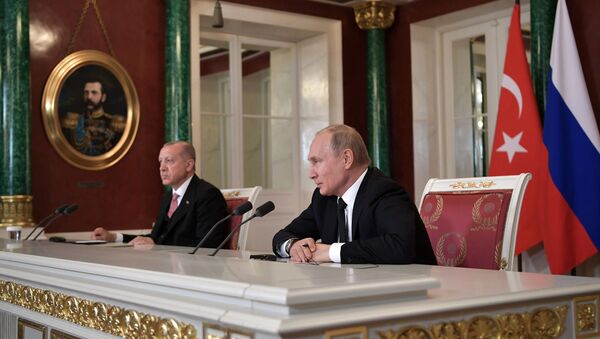 Президент РФ В. Путин встретился с президентом Турции Р. Т. Эрдоганом - Sputnik Беларусь