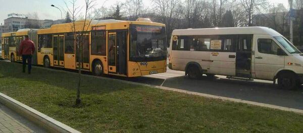 ДТП в Минске с участием автобуса и маршрутки - Sputnik Беларусь