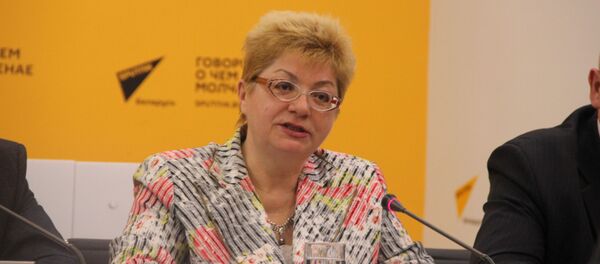 Наталья Кахновская в пресс-центре Sputnik - Sputnik Беларусь