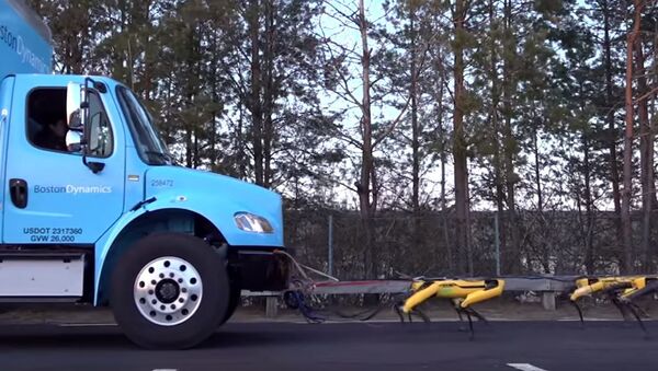 Инженеры Boston Dynamics заставили роботов тащить грузовик - Sputnik Беларусь