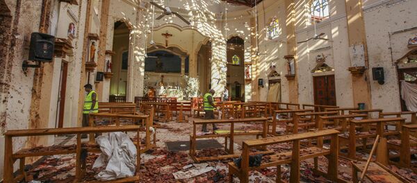 Здание католической церкви в Негомбо, в которой произошел взрыв - Sputnik Беларусь