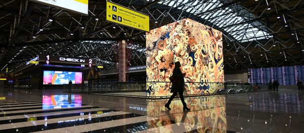 Пассажир в терминале B международного аэропорта Шереметьево в Москве Пассажир в терминале B международного аэропорта Шереметьево в Москве - Sputnik Беларусь