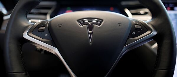 Руль электрокара Tesla, архивное фото - Sputnik Беларусь
