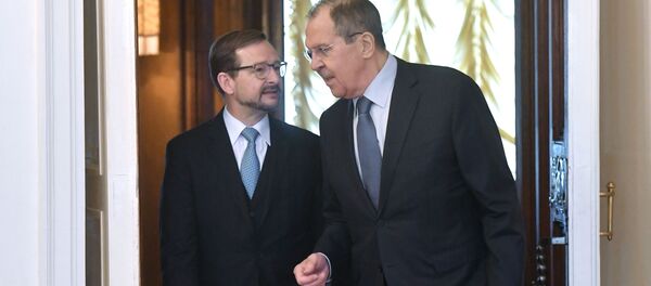 Министр иностранных дел РФ Сергей Лавров (справа) и генеральный секретарь ОБСЕ Томас Гремингер - Sputnik Беларусь