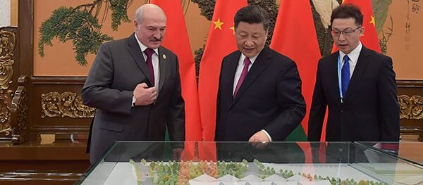 Си Цзиньпин показал Александру Лукашенко макеты Национального футбольного стадиона и бассейна - Sputnik Беларусь