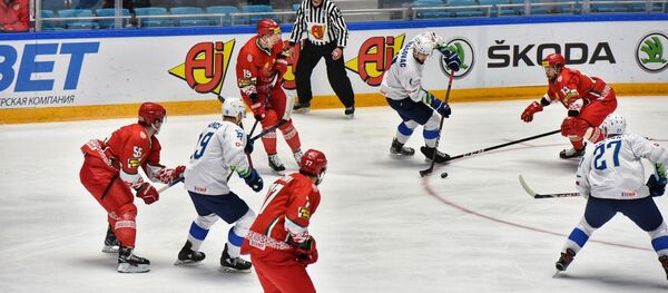 Мачт хоккейного ЧМ в дивизионе 1А Беларусь - Словения  - Sputnik Беларусь