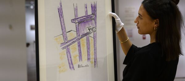 Картина Нельсона Манделы  Дверь камеры, остров Роббен на торгах в Нью-Йорке - Sputnik Беларусь