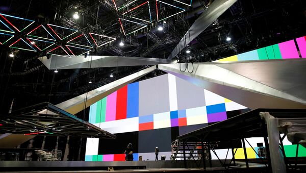 Сооружение сцены для Евровидения-2019 - Sputnik Беларусь