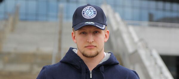 Голкипер минского хоккейного Динамо Александр Осипков Голкипер минского хоккейного Динамо Александр Осипков - Sputnik Беларусь