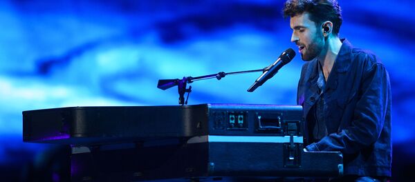 Спявак Дункан Лоўрэнс (Нідэрланды) падчас рэпетыцыі - Sputnik Беларусь