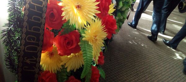 Церемония прощания с погибшим сотрудником ГАИ Евгением Потаповичем длилась до полудня - Sputnik Беларусь