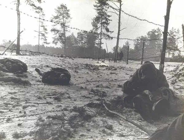 Концлагерь Озаричи. Погибшие от взрывов мин, 18 марта 1944 года