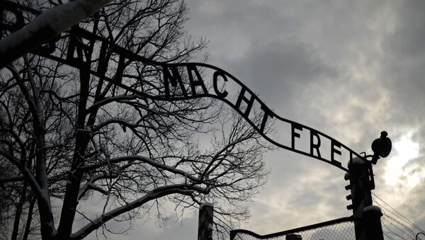 Центральные ворота бывшего концентрационного лагеря Аушвиц-Биркенау в Освенциме. - Sputnik Беларусь