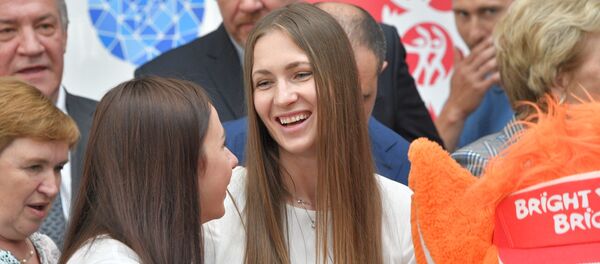 Четырехкратная олимпийская чемпионка Дарья Домрачева Четырехкратная олимпийская чемпионка Дарья Домрачева - Sputnik Беларусь