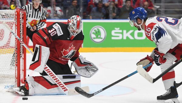 Момент матча Канада - Чехия на чемпионате мира по хоккею - Sputnik Беларусь