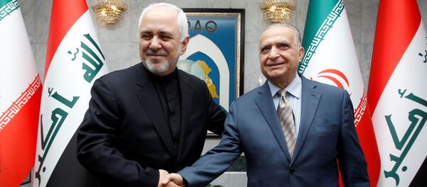 Глава МИД Ирана Мохаммад Джавад Зариф и глава МИД Ирака Мухаммед Али аль-Хаким - Sputnik Беларусь