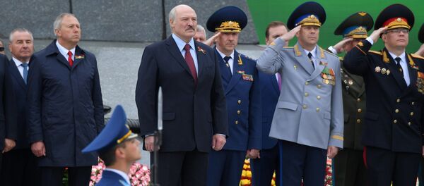 Президент Беларуси Александр Лукашенко и руководители силовых структур на торжествах, посвященных Дню Победы - Sputnik Беларусь