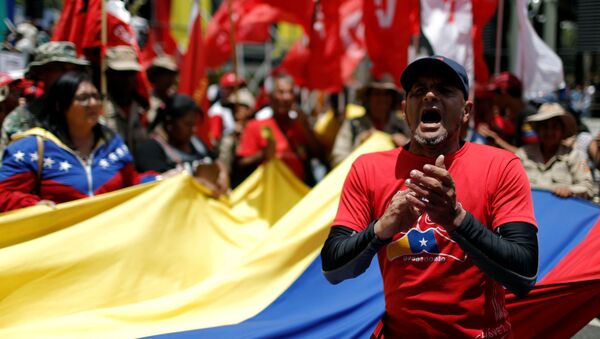 Митинг в поддержку правительства президента Венесуэлы Николаса Мадуро в Каракасе - Sputnik Беларусь