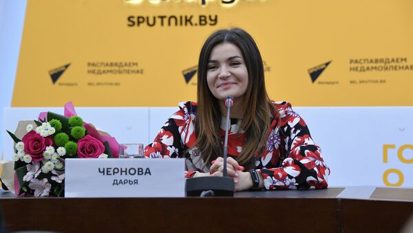 Даша Чернова в пресс-центре Sputnik - Sputnik Беларусь
