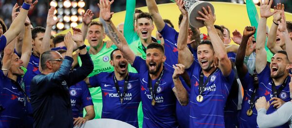 Челси празднует победу в Лиге чемпионов - Sputnik Беларусь