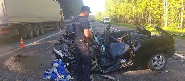 Место ДТП в Докшицком районе Место ДТП в Докшицком районе - Sputnik Беларусь