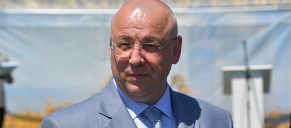 Министр сельского хозяйства и продовольствия Анатолий Хотько во время открытия выставки Белагро - Sputnik Беларусь