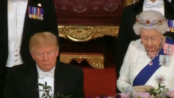 Трамп едва не задремал во время речи королевы Елизаветы II - Sputnik Беларусь