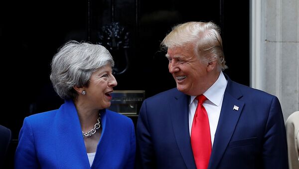 Премьер-министр Великобритании Тереза Мэй и президент США Дональд Трамп - Sputnik Беларусь