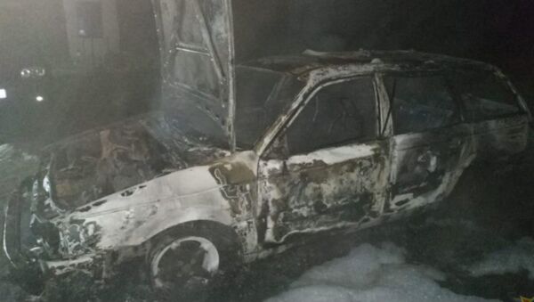 В Новополоцке сгорели два автомобиля - Sputnik Беларусь