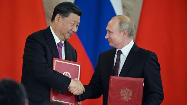 Президент РФ Владимир Путин и председатель Китайской Народной Республики Си Цзиньпин - Sputnik Беларусь