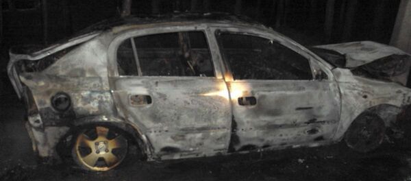 В Бресте Opel врезался в столб и загорелся - Sputnik Беларусь