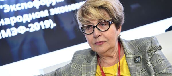 Кіраўнік Федэральнага агенцтва па справах Садружнасці Незалежных Дзяржаў, суайчыннікаў, якія пражываюць за мяжой, і па міжнародным гуманітарным супрацоўніцтве Элеанора Мітрафанава Кіраўнік Федэральнага агенцтва па справах Садружнасці Незалежных Дзяржаў, суайчыннікаў, якія пражываюць за мяжой, і па міжнародным гуманітарным супрацоўніцтве Элеанора Мітрафанава - Sputnik Беларусь