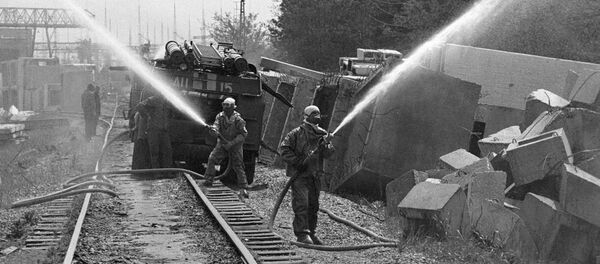 Работы по дезактивации территории Чернобыльской атомной электростанции Работы по дезактивации территории Чернобыльской атомной электростанции - Sputnik Беларусь