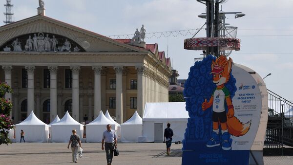 Октябрьская площадь готовится принять гостей Европейских игр - Sputnik Беларусь