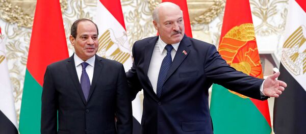 Президент Египта Абдель Фаттах ас-Сиси и президент Беларуси Александр Лукашенко Президент Египта Абдель Фаттах ас-Сиси и президент Беларуси Александр Лукашенко - Sputnik Беларусь