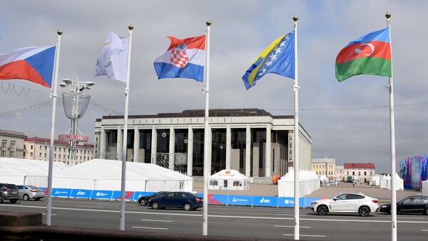 Флаги стран-участниц Вторых Европейских игр в Минске - Sputnik Беларусь