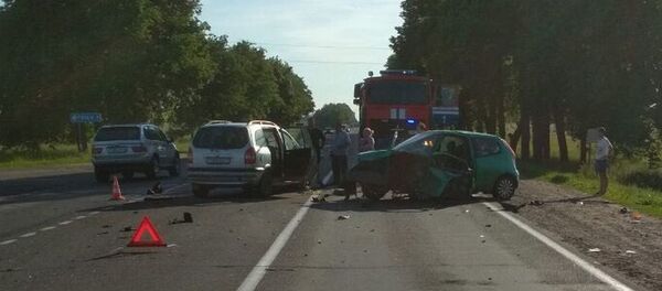 ДТП в Смолевичском районе: столкнулись четыре машны - Sputnik Беларусь