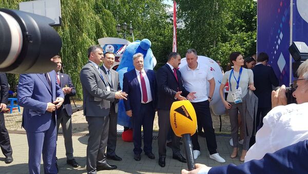 Дом болельщиков команды России распахнул свои двери на Европейских играх в Минске - Sputnik Беларусь