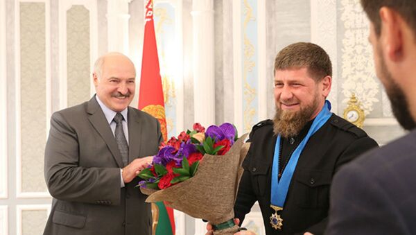 Александр Лукашенко на встрече с Рамзаном Кадыровым - Sputnik Беларусь